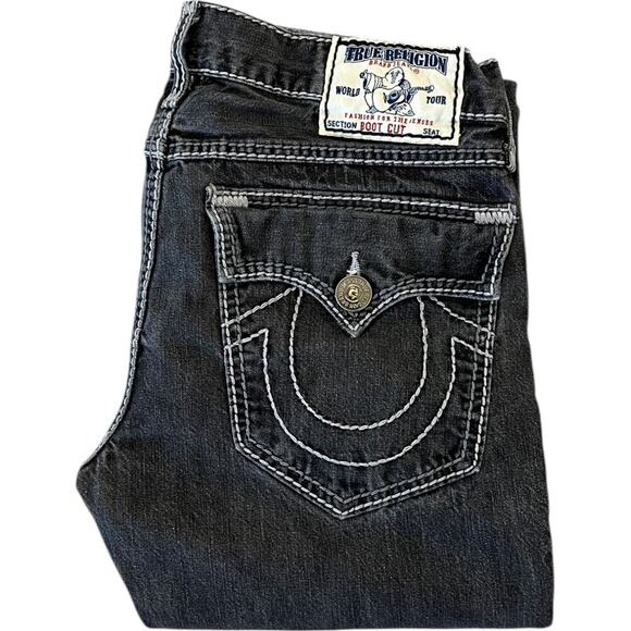 True Religion Billy Bootcut Giant Big T Y2K Jeans - Picture 1 of 6